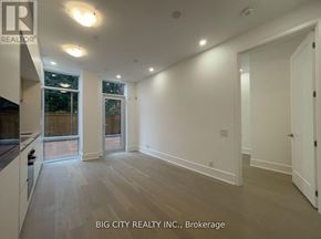 Toronto (Playter Estates-Danforth) condo for rent - A spacious room with white walls and wooden flooring, part of a property listing by Big City Realty Inc. in Brokerage.