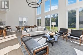 Blue Mountains apartment for rent - A living room with a couch, chairs, and a coffee table.