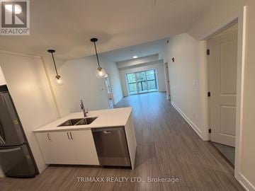 Clearview (Creemore) condo for rent - A kitchen with a sink and a window.
