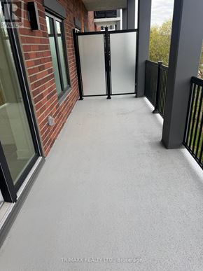 Clearview (Creemore) condo for rent - A glass door is closed with a black frame.