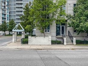 Toronto (Bendale) condo for rent - A street view of a building with a sign that reads "83 Borough Drive".