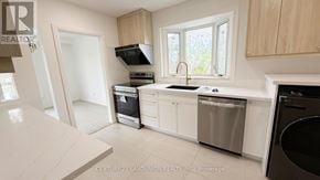 Richmond Hill (Crosby) apartment for rent - A kitchen with a white counter top and stainless steel appliances.