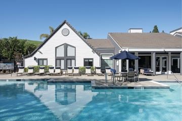Pittsburg apartment for rent - A white house with a pool in front.