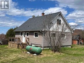 Richards Landing apartment for rent - A house with a grey roof and a green tank in front.