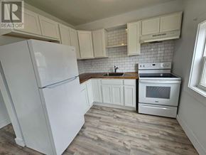 St. John's multi-family for rent - A kitchen with a white fridge and a white oven.
