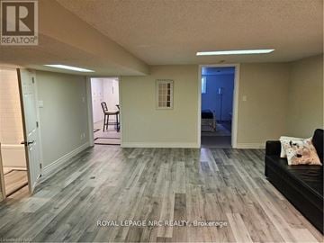 St. Catharines (Bunting/Linwell) apartment for rent - A living room with a couch and a chair.