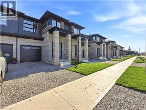 Fort Erie townhouse for rent - A row of modern houses with a clear sky above them.