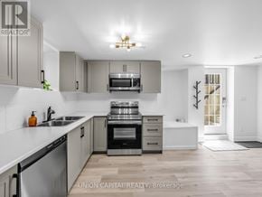 Mississauga (Hurontario) apartment for rent - A modern kitchen with Union Capital Realty logo.
