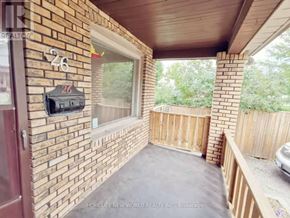 Toronto (Woodbine-Lumsden) apartment for rent - A balcony with a brick wall and a mailbox on it.