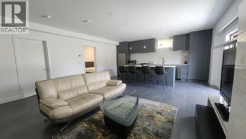 Vancouver apartment for rent - A living room with a couch and a coffee table.