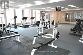 Toronto (Banbury-Don Mills) condo for rent - A gym with a variety of equipment including weights and treadmills.