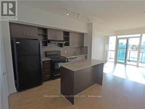 Toronto (Thorncliffe Park) condo for rent - A kitchen with a refrigerator, oven, and sink.