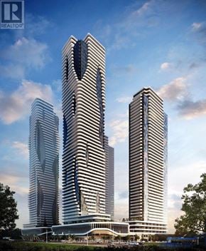 Vaughan (Vaughan Corporate Centre) condo for rent - Three modern skyscrapers are shown in the image.