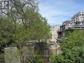 Toronto (Annex) apartment for rent - A view of a cityscape with buildings and trees.