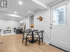 Toronto (Wexford-Maryvale) apartment for rent - A dining room with a table and chairs.
