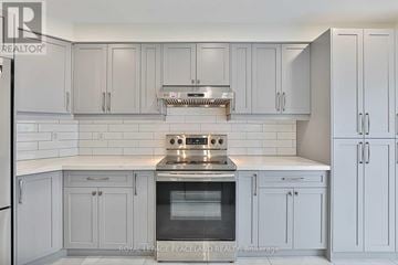 Markham (Wismer) apartment for rent - A kitchen with white cabinets and a stainless steel stove top.