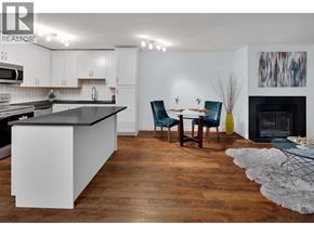 Coquitlam apartment for rent - A modern kitchen with a black countertop and white cabinets.