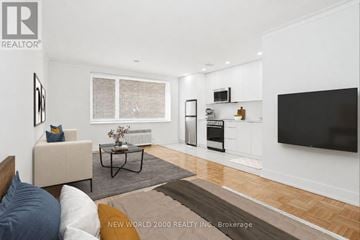Toronto (Rosedale-Moore Park) condo for rent - A living room with a white couch and a black coffee table.