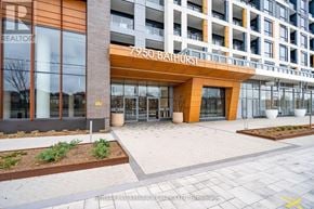 Vaughan (Beverley Glen) condo for rent - The entrance to a building with the number 7950 and the word BAHURUSI on it.