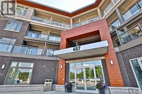 Burlington condo for rent - The entrance to apartment building 457 is shown.