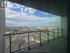 Vaughan (Vaughan Corporate Centre) condo for rent - A view from a balcony looking out over a cityscape.
