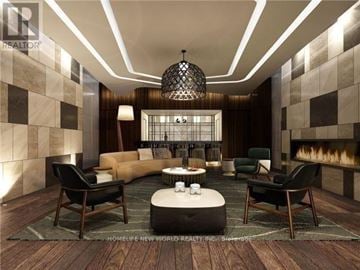 Toronto (Mount Pleasant West) condo for rent - A modern living room with a fireplace and a coffee table.
