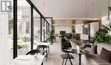 Toronto (Dovercourt-Wallace Emerson-Junction) condo for rent - A modern living room with a dining table and chairs.
