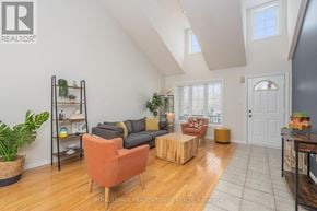 Halton Hills (Georgetown) apartment for rent - A living room with a white door and a white wall.