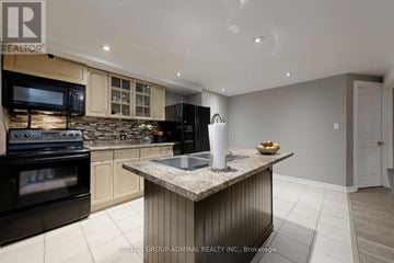 Barrie (Painswick South) apartment for rent - A modern kitchen with a granite countertop and stainless steel appliances.