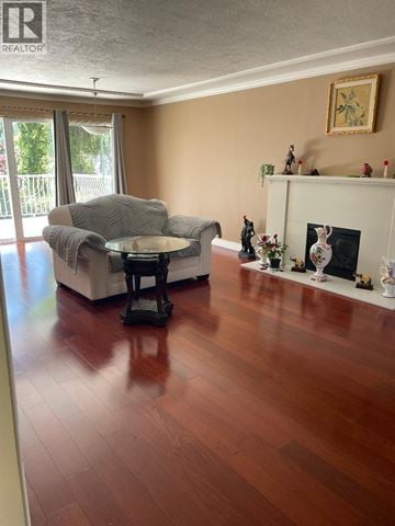 North Vancouver apartment for rent - A living room with a grey couch and a fireplace.
