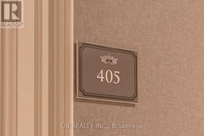 Ottawa condo for rent - A sign with the number 405 on it is mounted on a wall.