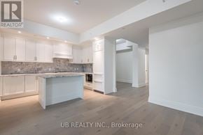 Ottawa condo for rent - A realtor image of a kitchen and living room.