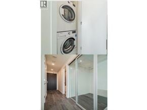 Burnaby apartment for rent - A laundry room with a washer and dryer built into the wall.