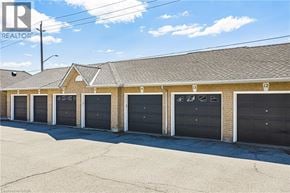 Hamilton townhouse for rent - A row of garage doors are numbered from 1 to 12.