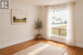 Ottawa townhouse for rent - A room with a framed picture on the wall and a tree in a pot.