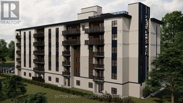 Goderich (Goderich (Town)) condo for rent - A rendering of a multi-story building with the name "The Metway" on the side.