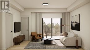 Goderich (Goderich (Town)) condo for rent - A modern living room with a flat screen TV and a large window.