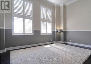 Whitby (Pringle Creek) townhouse for rent - A room with a white rug in the middle and a window with white blinds.
