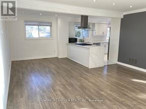 Newmarket (Central Newmarket) apartment for rent - A spacious kitchen and living room with wooden flooring and white walls.