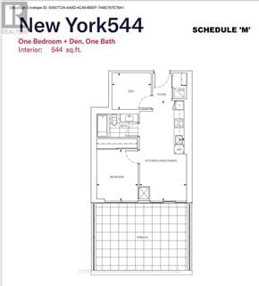 Vaughan (Vaughan Corporate Centre) condo for rent - A drawing of an apartment layout in New York.