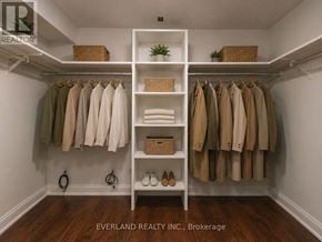 Richmond Hill (Rouge Woods) apartment for rent - A closet with clothes and shoes.