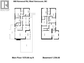 West Vancouver apartment for rent - Floor plan for a building at 660 Kenwood Rd, West Vancouver, BC.