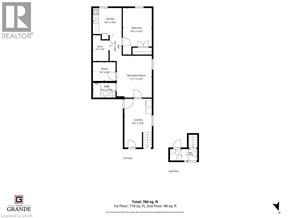 Hamilton apartment for rent - A black and white image of a floor plan for a two-story building.