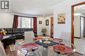 Brantford apartment for rent - A dining room with a glass table and chairs.