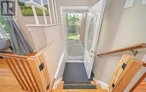 Oshawa (Mclaughlin) apartment for rent - A view of a home interior showing a doorway leading to a backyard.
