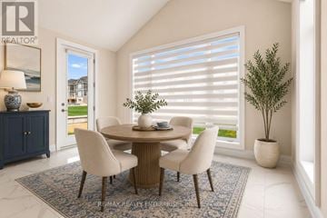 Oro-Medonte (Horseshoe Valley) apartment for rent - A dining room with a table and chairs.