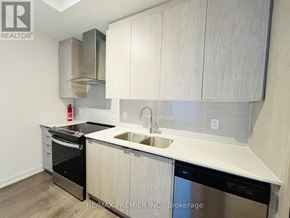 Kitchener condo for rent - A kitchen with white cabinets and a stainless steel dishwasher.