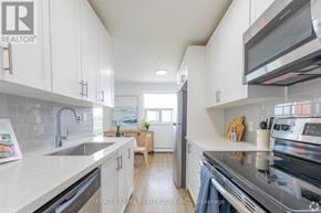 Hamilton (Rosedale) condo for rent - A kitchen with white cabinets and a stainless steel oven.