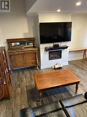 Aurora (Aurora Village) townhouse for rent - A living room with a fireplace and a television.