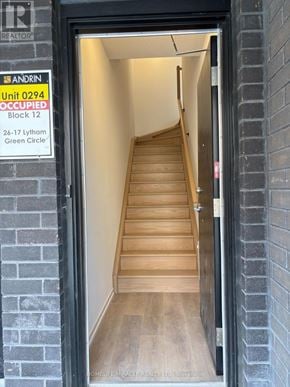 Newmarket (Glenway Estates) townhouse for rent - A sign on a doorway indicates that a property is occupied.